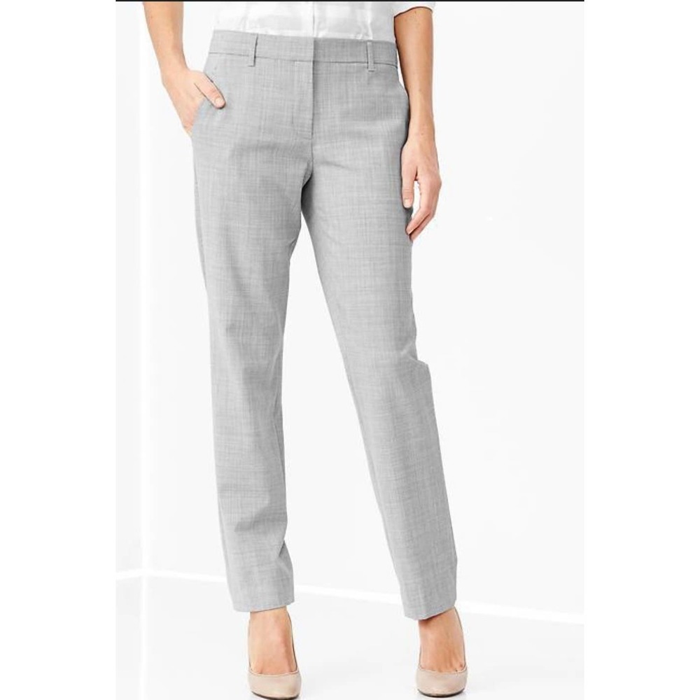 Gap Heathered True Straight Pants, Size 6 |D10